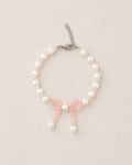 Pulseira Laço e Pérolas