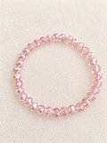 Pulseira Cristais 6mm Rosa